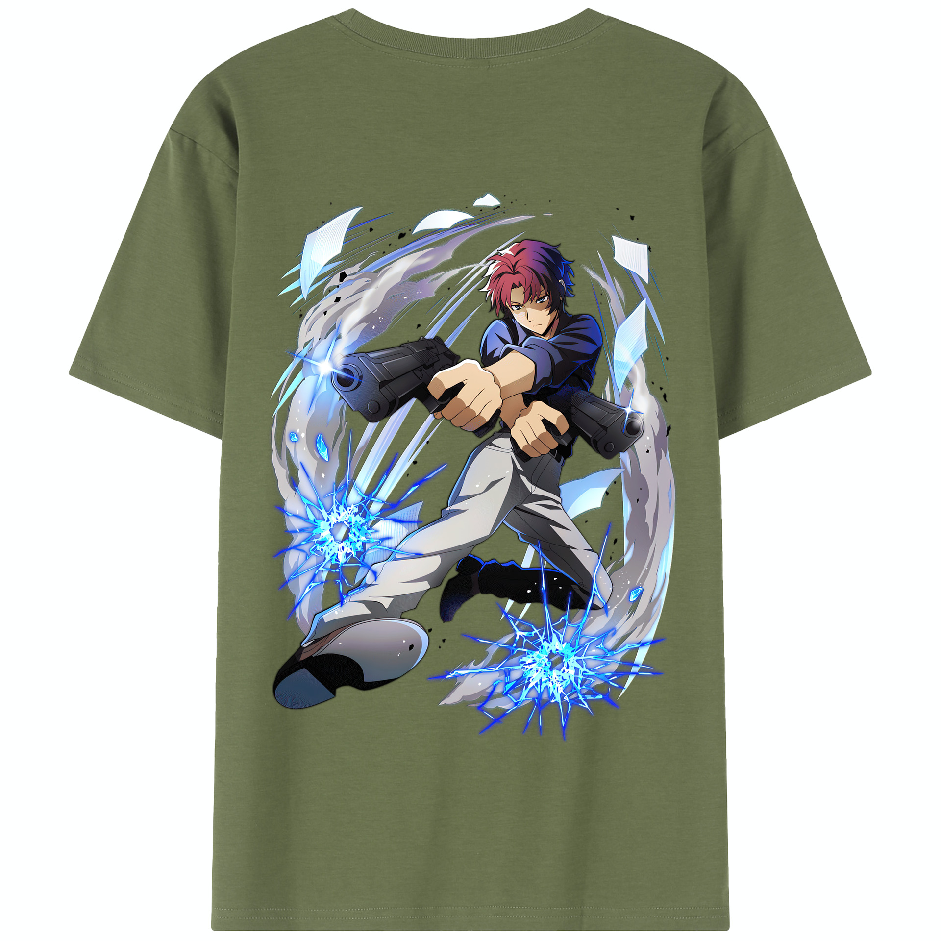 （画像用） 文豪ストレイドッグス Bungo Stray Dogs 綿100％半袖Tシャツ（背面プリント）
